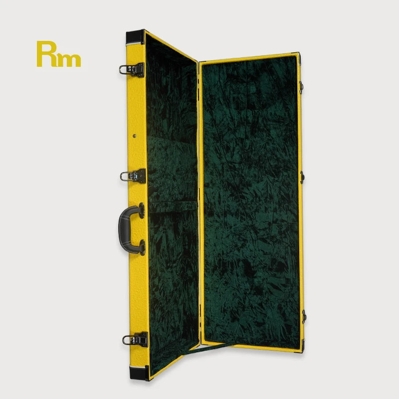 WC101A-ER Custom Square Hard Electric Guitar Case Wholesale Leather and Wood Shell Drop-Proof and Shock-Proof Design - 图片 6