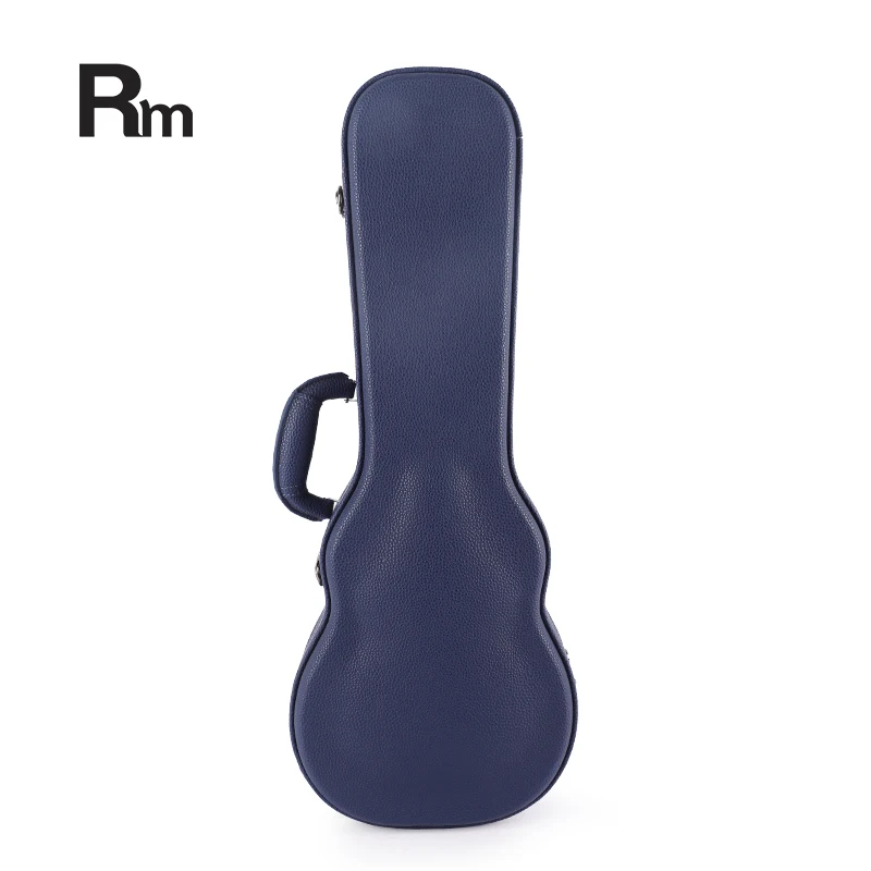 21/24/27 Inch Grey Blue Waterproof Leather Ukulele Hard Case Custom Guitar Case for Musical Instruments