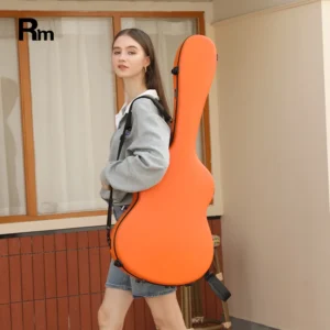 Rm Classical Guitar Case Bag Bright Orange Bass Electric Guitar Hard Case Fiberglass Cover Custom Guitar Case