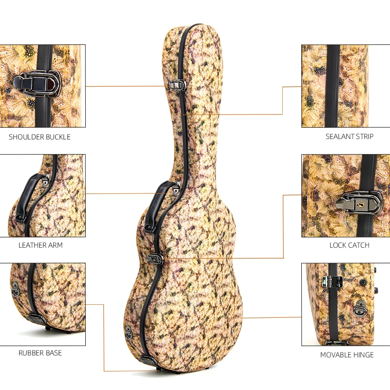 Rm Fashionable Fiberglass Guitar Case Strong Protection Guitar Hard Case High Quality Guitar Case - 图片 2