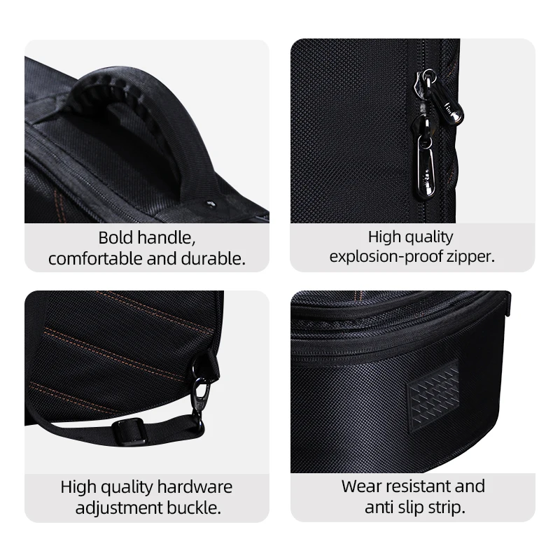 GB03-BU 30-Inch Ukulele Gig Bag 25mm Padded Oxford Cloth Jacquard Fabric Durable Soft Carrying Case with Double Hide Strap - 图片 5