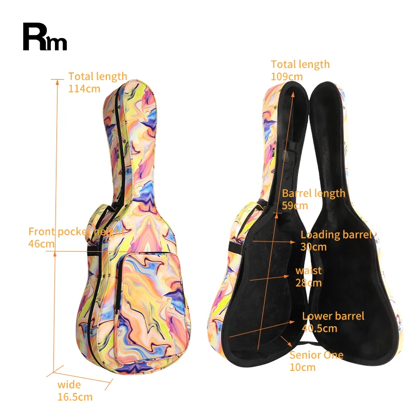 Wholesale Polyfoam Hard Case Guitar Lightweight Custom Guitar Case Portable Travel Hard Guitar Bag Acoustic - 图片 6
