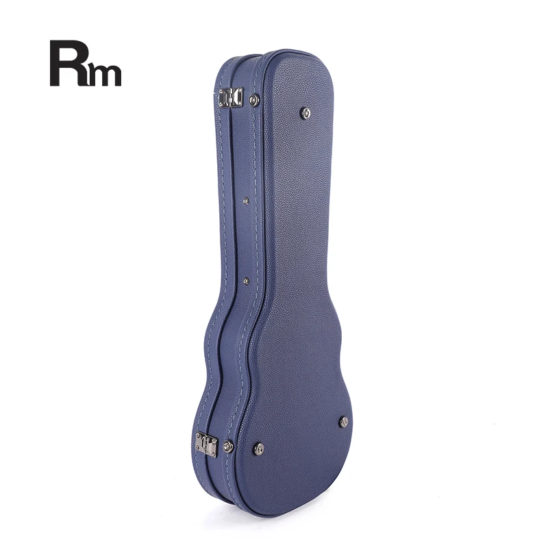 21/24/27 Inch Grey Blue Waterproof Leather Ukulele Hard Case Custom Guitar Case for Musical Instruments - 图片 2