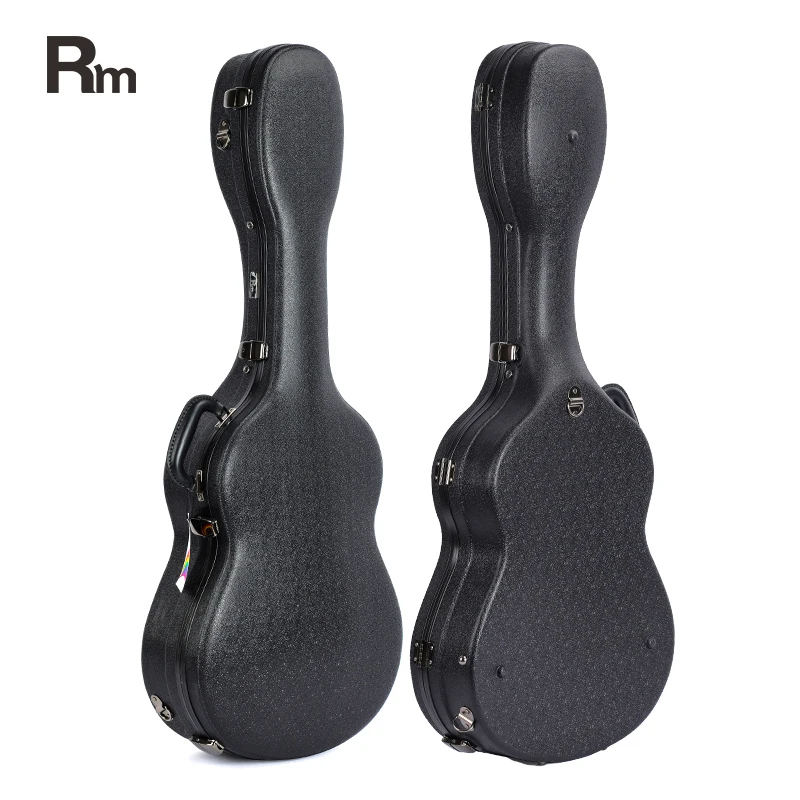 Rm ABS Material Musical Instrument Hard Shell Case Acoustic Guitar Black Portable Case Lightweight Guitar Case - 图片 2