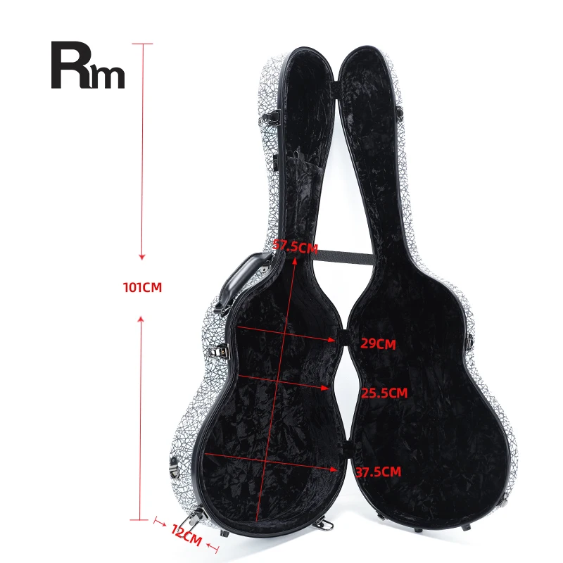 Custom Guitar Case Factory Fashion Instrument Bags&Cases Classical Carbon Fiber Guitar Hard Case - 图片 2