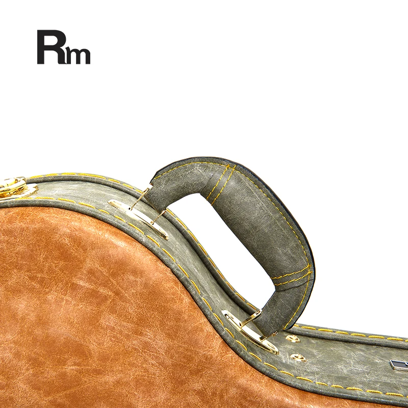 WC01 Rm Rainbow Music PU Leather Wooden GA Shape Acoustic Guitar Case Factory Direct Musical Instrument Cases & Bags - 图片 4