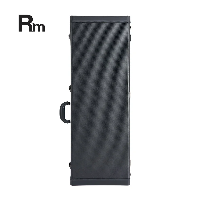 WC04-E Rm Wholesale Custom Guitar Wooden Case Hard Shell Square Electric Guitar Bag Black Leather Bass Case - 图片 3