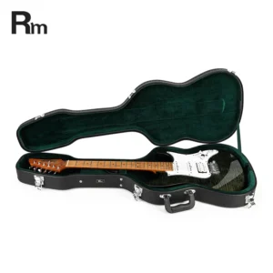 Style Shape Electric Guitar Hard Case Solid Wood Leather Custom Guitar Case Bag Hard Electric Bass Guitar Hard Case