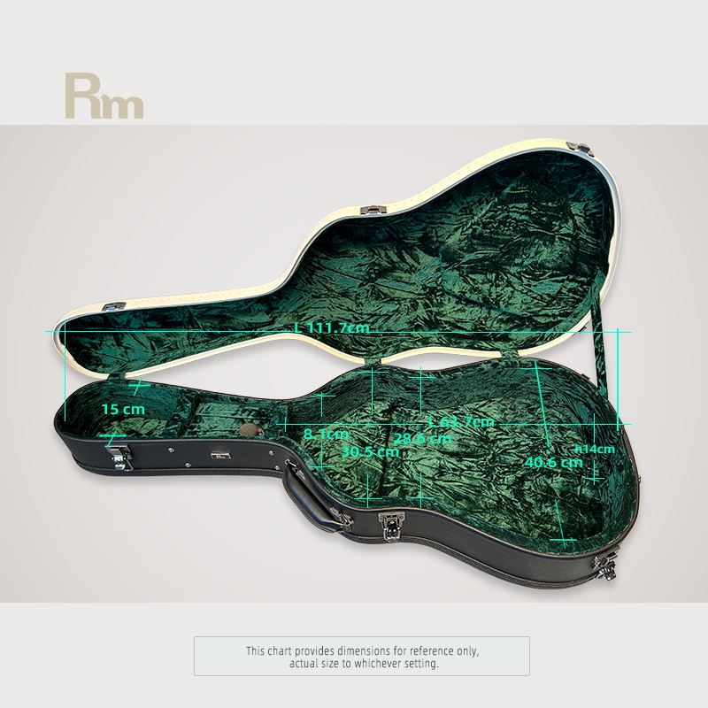 WC102-W1 Custom Wholesale Guitar Hard Case Shell Shockproof Material Wooden Leather Electrical Guitar Bass Acoustic Guitar Case - 图片 4