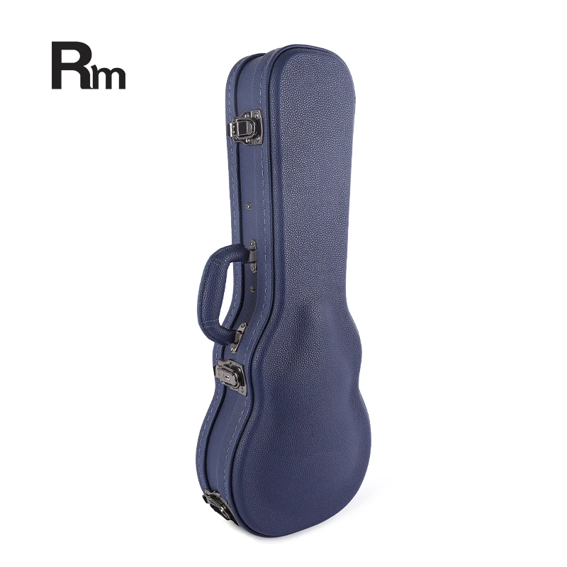 21/24/27 Inch Grey Blue Waterproof Leather Ukulele Hard Case Custom Guitar Case for Musical Instruments - 图片 6