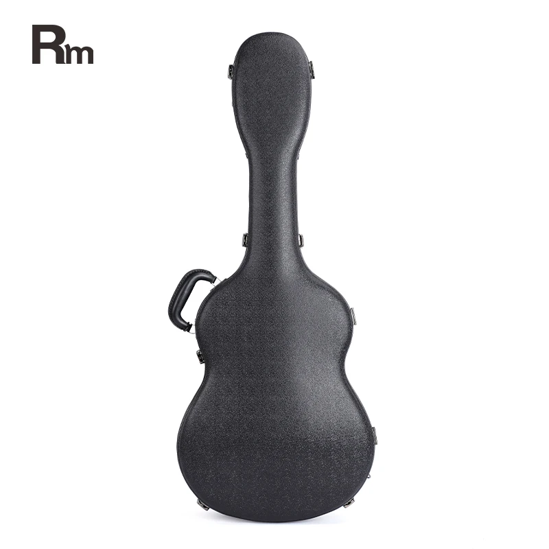 Rm ABS Material Musical Instrument Hard Shell Case Acoustic Guitar Black Portable Case Lightweight Guitar Case