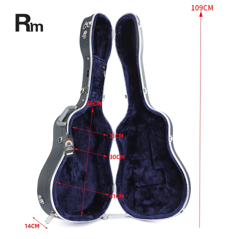 Rm ABS Custom Guitar Case Manufacturer Custom Color ABS Acoustic Electric Guitar Hard Case Durable Guitar Case Hard Music Box - 图片 5