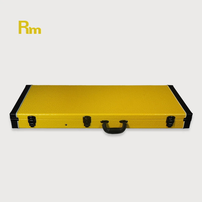 WC101A-ER Custom Square Hard Electric Guitar Case Wholesale Leather and Wood Shell Drop-Proof and Shock-Proof Design - 图片 3