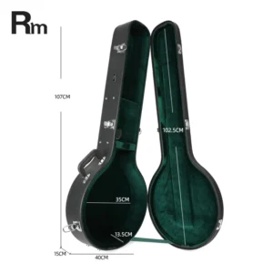 Raibonw High Quality Banjo Instrument Case OEM ODM Plywood and Leather Material Banjo Bags & Cases