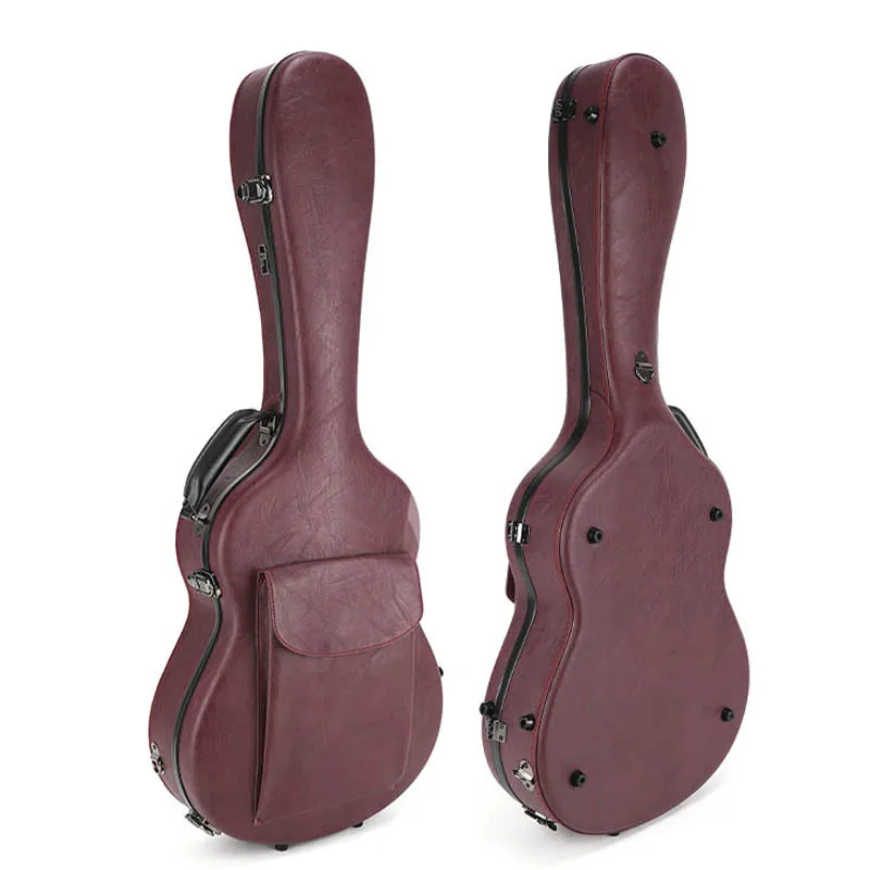 Large Pocket Fiberglass Guitar Case Bag Soft Leather 39 Classical Guitar Case Hard Acoustic Custom Guitar Case - 图片 5