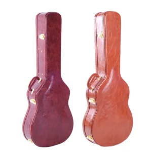 Wholesale Factory Custom Guitar Case Acoustic Brown Leather Multiple Guitar Case Bag Practical Classic Electric Guitar Hard Case