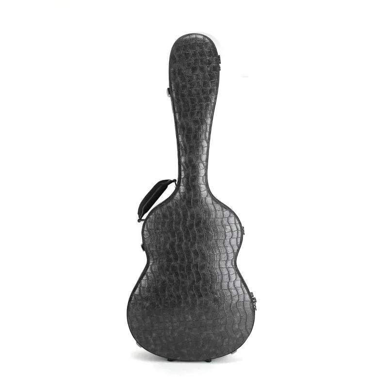 High Quality Acoustic Classical Guitar Case Bag Luxury Leather Fiberglass Guitar Case Black Hard Case Guitar Gig Bag - 图片 6