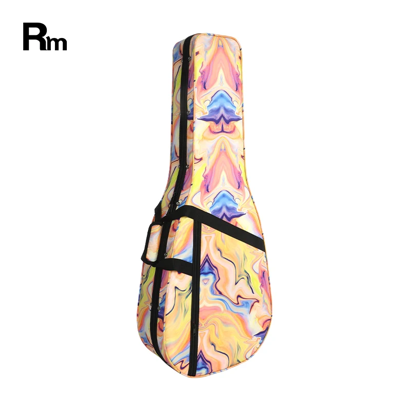 Paint-TD Rm Rainbow Custom Waterproof Musical Acoustic Guitar Protective Bag Thick Foam Padding Backpack Digital Guitar Case - 图片 6