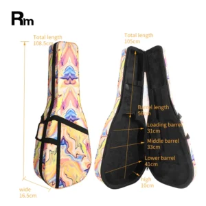 Paint-TD Rm Rainbow Custom Waterproof Musical Acoustic Guitar Protective Bag Thick Foam Padding Backpack Digital Guitar Case