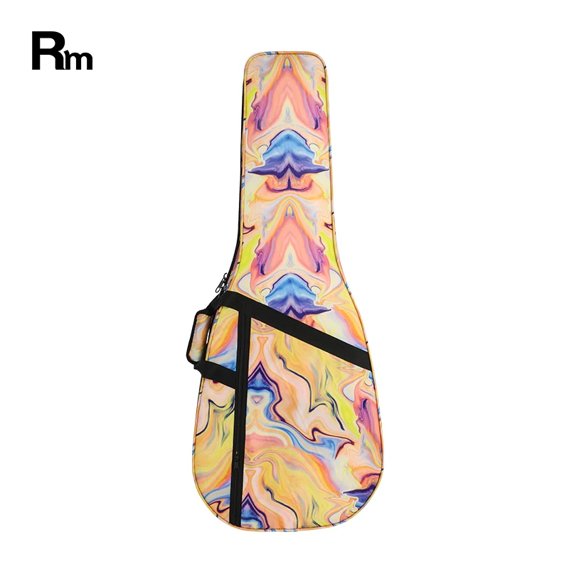 Paint-TD Rm Rainbow Custom Waterproof Musical Acoustic Guitar Protective Bag Thick Foam Padding Backpack Digital Guitar Case - 图片 5