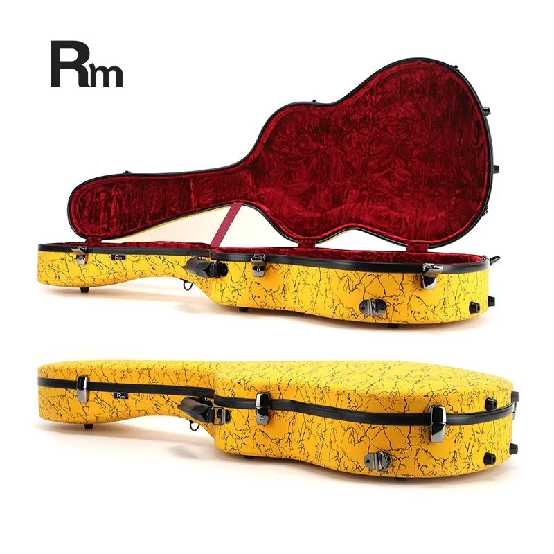 Factory Outlet High Quality Carbon Fiber Musical Instrument Guitar case PVC Coat Hard Shell Classical Acoustic Guitar Bag - 图片 6