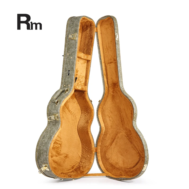 WC01 Rm Rainbow Music PU Leather Wooden GA Shape Acoustic Guitar Case Factory Direct Musical Instrument Cases & Bags - 图片 2