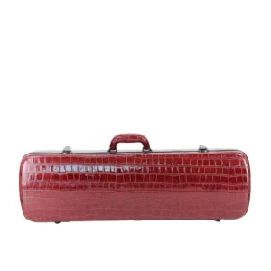 Start63-OV Rm New Design Crocodile Leather Pattern Violin Case 4/4 Fiberglass Violin case