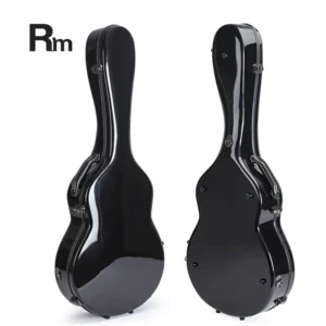 SUN-C BK Rm Rainbow  Waterproof Light Gloss  Leather Over 41 Inch Folk Music Ballad  Acoustic Guitar Fiber Glass case
