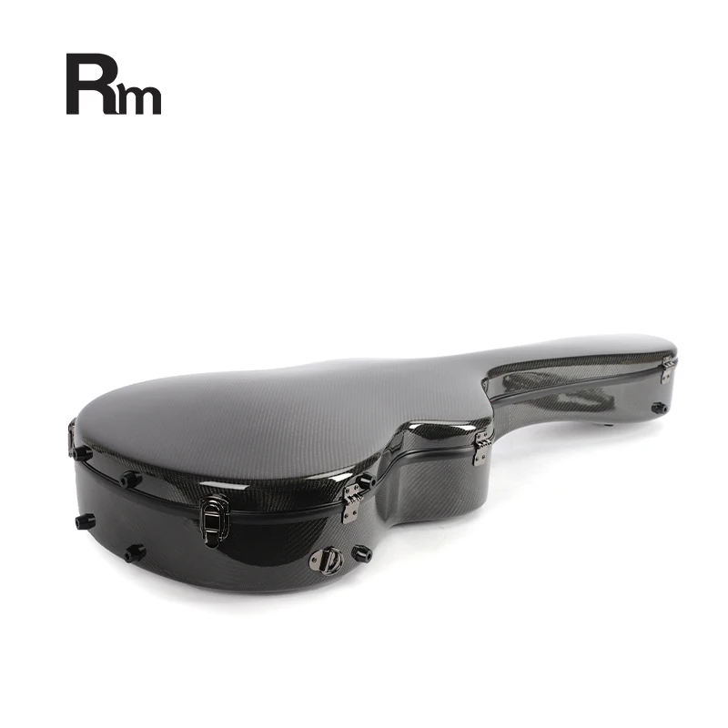 Carbon-C BK Rm Wholesale Black Classical Guitar Carbon Fiber Guitar Case Hard Shell Anti-collision Folk Musical Instrument Case - 图片 4