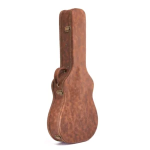 High Quality Musical Instrument Hard Case Six String Folk Guitar Wooden Case 8 Shape Leather Handle Good Protect Box
