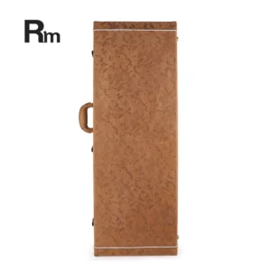 Customized Luxury Rectangle Wooden Guitar Case Stylish Printing Leather Shockproof Moisture-proof Acoustic Electric Guitar Case