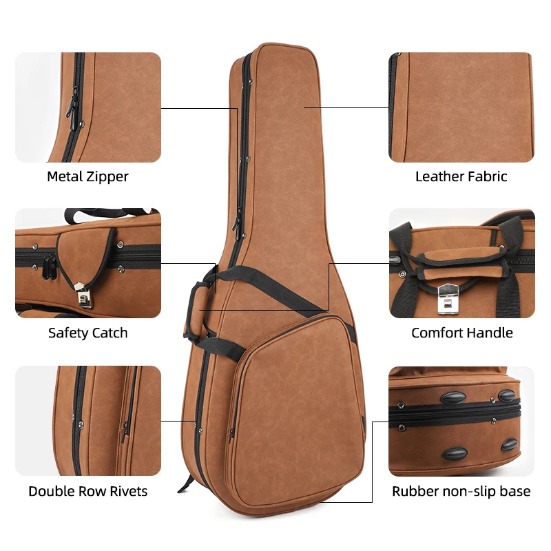 RM Professional Factory's Made in China 40 41 Bass Guitar Bag FC25-C1 Guitar Instrument Foam Case - 图片 6