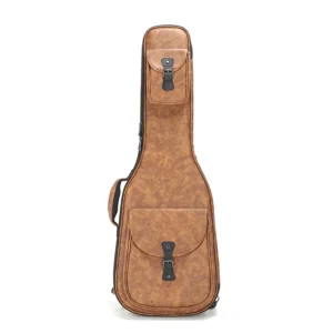 GB18 Rm Personalized Brown Printed Leather Electric Guitar Bag Light Fashion Music Bag Instrument Accessories