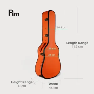 WC71-W2 41 Inch Professional  Acoustic Classical Guitar Bass Hard Case Waterproof Guitar Gig Bag Hard case for Acoustic Guitars