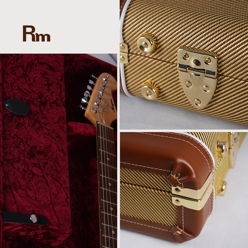 Hot Sale Electric Guitar Case High Quality Leather Guitar Hard Case Durable Instrument Bag&Cases Guitar - 图片 6