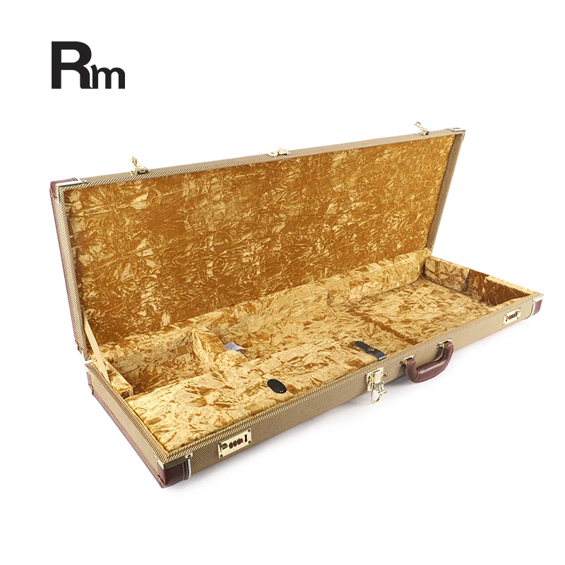 WC-35 Rm Rainbow Instrument Bags & Cases Wood Leather Telecaster Stratocaster Electric Bass Guitar Cases - 图片 2
